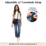 Baggallini Uptown Bagg - 9.5" x8.25“ RFID Crossbody Purse, Lightweight Water-Repellent Nylon Travel Bag for Women