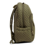 Vera Bradley Women's Cotton Campus Backpack, Climbing Ivy Green - Recycled Cotton, One Size