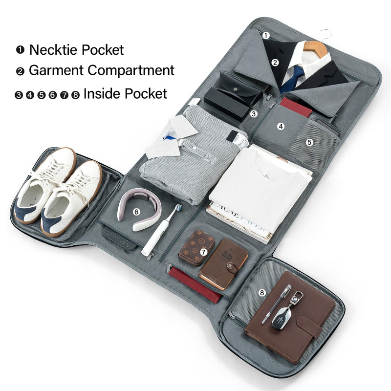 Hanke Carry on Garment Bags for Travel and 29 Inch Expandable Checked Luggage,Convertible Duffle Bag Luggage Bag Weekend Bag with Shoe Compartment,Hard Shell Luggage Suitcases with Wheels