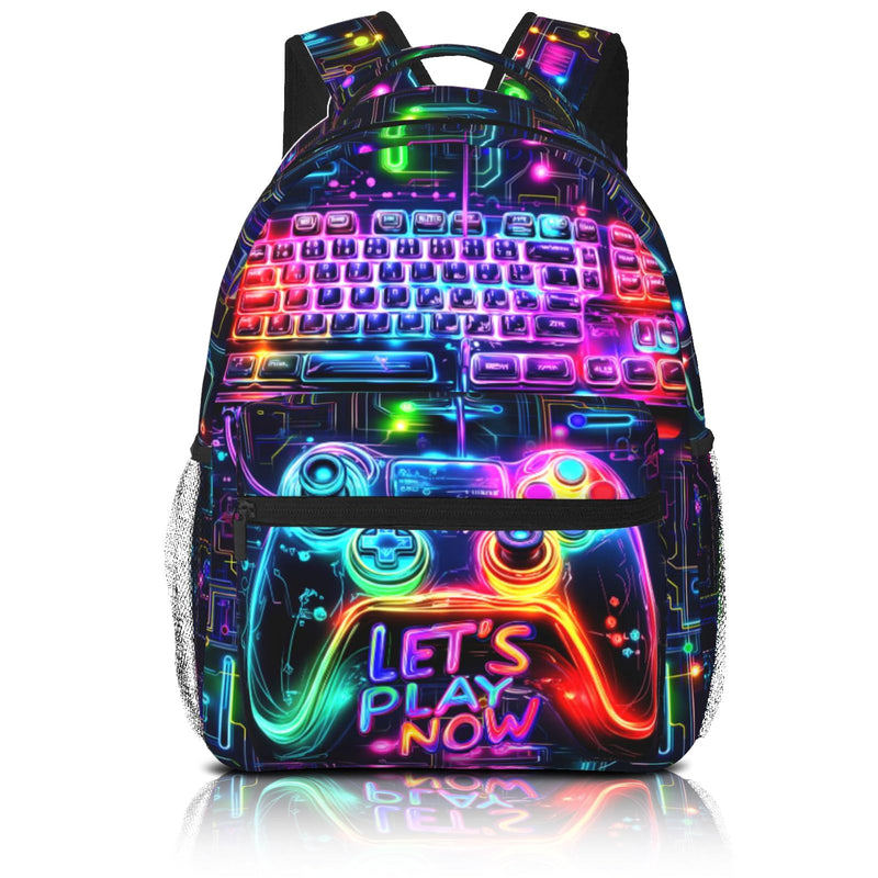 School Backpack for Boys- Video Game Backpacks Boys Backpack for Kids Children Teens Elementary Middle School - Students Bookbag Ages 6-18, Game Bookbag Travel Back Pack