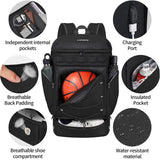Ciihars Basketball Bag Backpack Large Sports Bag with Separate Ball holder & Shoes compartment, Best for Basketball, Soccer,Volleyball,Gym（Black）
