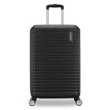 American Tourister Stratum 3.0 Medium 24-Inch Spinner, Airline Approved, Durable Hardside Luggage, Expands 1.5", RightHeight™ Adjustable Handle, Black