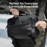 tomtoc 10L Laptop Messenger Shoulder Bag for 14-inch MacBook Pro M5, 13" MacBook Neo & Air & iPad Pro M5/Air M4, Minimalist Crossbody Bag, Water-resistant EDC Sling Pack for Business, Travel, Work