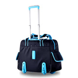 Olympia U.S.A. Deluxe Lightweight Rolling Overnighter Case Overnight Laptop Bag Weekender Travel Carry-On Suitcase Luggage with Wheels and Adjustable Push-Down Handle