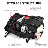 YOUMIAN Large Capacity For Travel Hiking Sports Carry On Backpack Durable Convertible Duffle Bag Laptop airplane (black, 60L-Large)