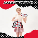Meetbelify Backpack with Wheels for Girls Rolling Backpack Cute Carry on Backpack Kids Luggage with Lunch Box Pencil Case for Elementary Student