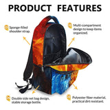 CustomWish Backpack for Kids School Kindergarten Elementary Primary Middle College, Gaming Schoolbag for Boys, 17 Inch Large Capacity Gamer Bookbag for Travel Work Hiking