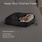 Briggs & Riley Hanging Laundry Compression Cube for Travel - Compression Packing Cube for Women & Men, Luggage & Suitcase Organizer Bag for Clothes, Includes Hook - Travel Essentials, Black