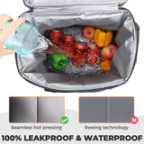 Heytrip Cooler Backpack 54 Cans Insulated Cooler Bag, Keep Freeze for 20 Hours, Waterproof & Leak-Proof Cooler with Multi-Compartments(White)