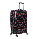 Betsey Johnson 26 Inch Checked Luggage Collection - Expandable Scratch Resistant (ABS + PC) Hardside Suitcase - Designer Lightweight Bag with 8-Rolling Spinner Wheels (TAMALE, 26in)