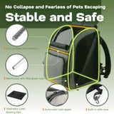 Tirige Premium Dog & Cat Carrier Backpack for Travel, Hiking & Vet Visits - Solid Durable Pet Backpack with Breathable Mesh, Safety Strap, Anti-Anxiety Curtain & Storage Pockets, Gray