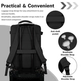 Carry On Backpack for Women & Men – Airline Approved Underseat Size, 15.6" Laptop Compartment, TSA-Friendly 180° Opening, Anti-Theft Business Travel Backpack with Trolley Sleeve (Black, Medium)