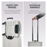 Verage Underseat Carry On Luggage with Spinner Wheels (Cloud Gray, 14.5-Inch Plus Underseat Pro)