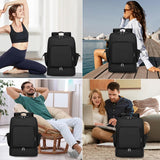 seyfocnia Gym Backpack for Men, Lightweight Sports Back pack With Shoe Compartment, Waterproof Gym Bag Workout Trainning Rucksack Casual Travel Daypack-Black