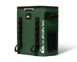 Quiksilver Zipperless Backpack Cooler 30L, Holds 36 Cans, 48 Hour Insulation, Leakproof & Waterproof Design, Heavy Duty TPU, IPX7, Padded Straps, Kangaroo Pockets, Bottle Opener (Trekking Green)