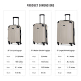 Kenneth Cole REACTION Out of Bounds Lightweight Hardshell 4-Wheel Spinner Luggage, Mushroom, 2-Piece Set (20" & 28")