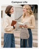 BAGSMART Mini Backpack for Women, Lightweight Puffer Small Backpack Purse, Quilted Casual Travel Daypack, Cute Water-Resistant Bookbag for Daily, Brown