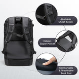 HIMZ WARRIOR Cooler Backpack with Lunchbox Compartment for Travel Large Insulated Backpack Heavy Duty Men for Camping -17 inch Laptop Bag Carry On Backpacks for Airplane, Black
