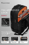 BlackVoyage Vortex Vacuum Seal Travel Backpack 60L Expandable Air Compression System Water Resistant TSA Lock Carry-On Suitcase Luggage Black AERO - Vacuum Pump Included