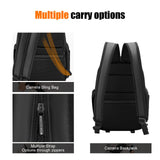 Cwatcun 2 in1 Camera Sling Bag, Camera Backpack Waterproof Leather Coating Shockproof Hardshell Camera Bag with Tripod Strap, Camera Case for Canon Nikon Sony Fuji DSLR SLR Mirrorless Camera & Lenses
