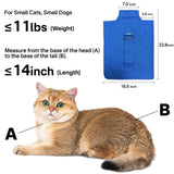 Amkune [Cozy Travel] Cat Carrier Pouch, Soft Cat Carrier for Small Cats, Kitten Carrying Bag, Restraint Bag for Nail Trimming, Vet Visits, Giving Meds, Car Travel - Klein Blue Upgrade