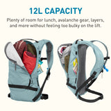 CamelBak Powderhound 12 Snow Hydration Pack Blue Mist/Black, 70oz