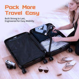 Rosamo Luggage Sets 3 Piece, ABS Suitcase Set (20/24/28), Hardside luggage with Spinner Wheels, Travel Luggage, 14x8x9 Airline Approved Carry on, Lightweight Luggage with High-Security Lock