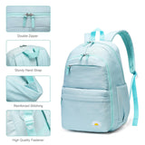 Caran·Y 38L Waterproof Kids Backpack with 15.6-Inch Laptop Compartment-Lightweight Large Capacity School Backpack for Boys & Girls Ages 6-18,Travel with Side Water Bottle Pockets(Mint Green)