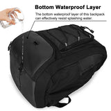 Goloni 40L Baseball Bag, Softball Bat Bag with Shoes Compartment,Fence Hook,Backpack for Baseball, T-Ball & Softball Equipment & Gear,Black