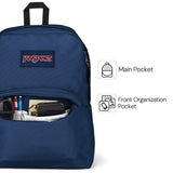 JanSport SuperBreak Plus Backpack with Padded 15-inch Laptop Sleeve and Integrated Bottle Pocket - Spacious and Durable Daypack for Work and Travel - Monochrome Black