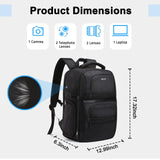 MOSISO Camera Backpack, DSLR/SLR/Mirrorless Camera Case, Side Quick Access Photography Travel Bag with 15-16 inch Laptop Compartment&Rain Cover&3 Front Pockets Compatible with Canon/Nikon/Sony, Black