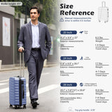 Coolife Luggage Sets, 3 Piece Hard Shell Suitcase Set with Spinner Wheels, Expandable Large Checked Luggage, Lightweight Rolling Carry On with TSA Lock Blue