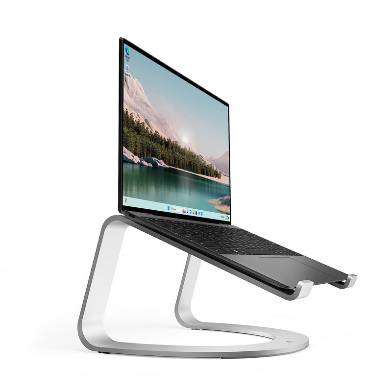 Twelve South Curve SE Ergonomic Aluminum Laptop and MacBook Stand with Anti-Slip Silicone to Prevent Scratching | Compatible with 11" to 17” laptops