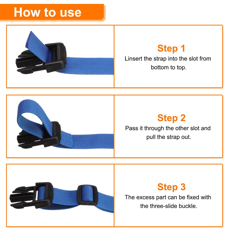 HARFINGTON 2pcs Luggage Straps 1" x 118" Utility Luggage Connector Strap Nylon Adjustable Suitcase Belt with Buckle for Travel Outdoor Bag Luggage Packing Accessories, Fluorescent Green