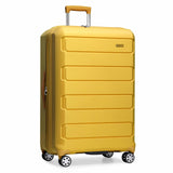 Traveler's Choice Pagosa Hardshell Expandable Luggage with Spinner Wheels, Yellow, 30-Inch Large