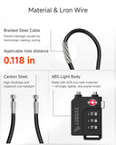 Travel Security Bundle – LUGGEX TSA Luggage Locks and Luggage Straps Combo (Black)