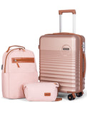 CONCEPTEN Carry On Luggage 22x14x9 Airline Approved, 20-inch Hard Shell Suitcases with Wheels, ABS Lightweight Carry on Suitcase with TSA Lock