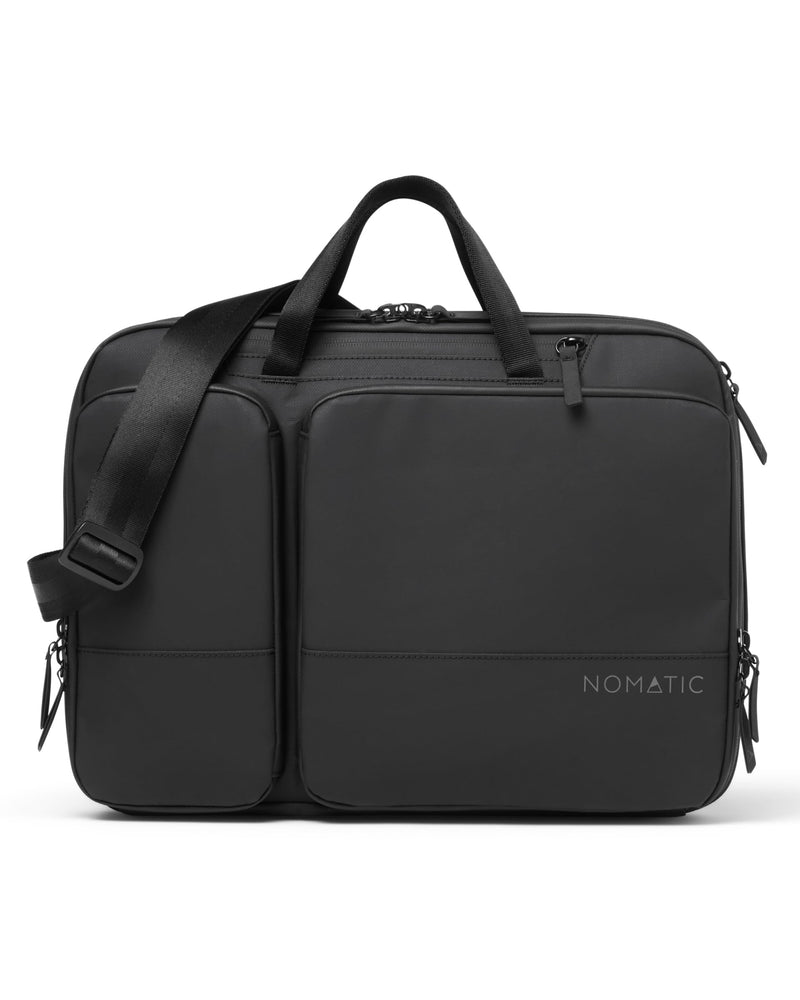 NOMATIC Laptop Bag: Slim Messenger Bag with RFID Pocket, Tech Organizer, Water-Resistant Zippers - 11-13.5L Expansion Design & Laptop Compartment for Work, Travel, or Daily Commute