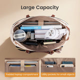 LOVEVOOK Teacher Tote Bag for Women, Work Laptop Bag Gift with Large Cup Holder, Quilted Nurse Bag Diaper Tote with Multi-Pockets, Large Computer Handbag Purse for Bussiness Travel, Office, College