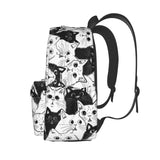 famliihw Black and white Cat Backpack Laptop Backpacks Multipurpose Daypack For Men Women Travel Hiking