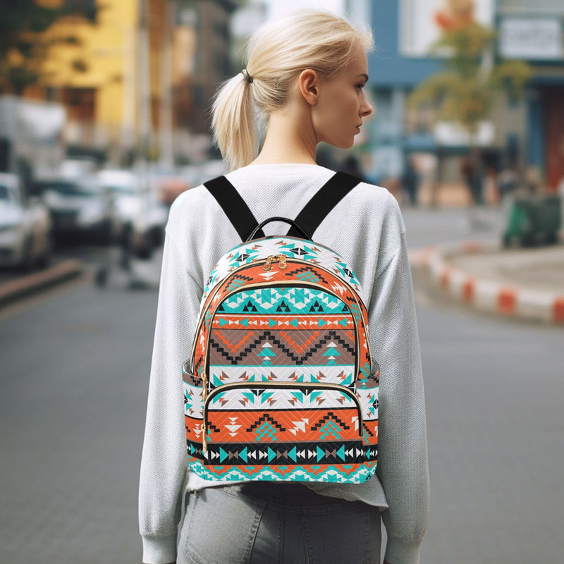 ZAZYXTJ Western Aztec Backpack Purse for Women Quilted Mini Fashion Backpacks Lightweight Travel Casual Backpack M
