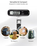 LUGGEX Luggage Weight Scale, Suitcase Scale, Luggage Scale Travel Digital, Travel Scale with Large LCD Display, Portable & Battery Included (Black, 1 Pack)