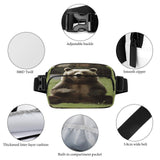 Hi Bear Sit on The Lawn Waist Bags Waist Packs with Adjustable Strap Classic Twill Fabric Fanny Bag for Workout