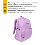 RTIC Kids' Pack & Snack Set - Includes 2-in-1 Day Backpack, Bento Box, Water Bottle & Ice Pack, School, Travel, Girls, Boys, Lavender