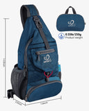 WATERFLY Packable Small Crossbody Sling Backpack Shoulder Chest Bag Daypack for Hiking Traveling