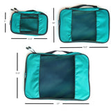 TravelWise Packing Cubes - 3 Piece Set (Teal)