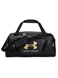 Under Armour Unisex-Adult Undeniable 5.0 Duffle, Black Medium Heather (002)/Metallic Gold, Small