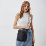 KALIDI RFID Phone Bag Small Crossbody Bag Women Shoulder Purse Vegan Leather Zipper Pockets Travel Shopping Daily (BLACK)