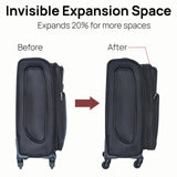 SYMCAVE 2 Piece Luggage sets - 20/24 Inch Lightweight Oxford Fabric softside Suitcase with 360° Spinner Wheels, Water-Resistant Travel Case (Password lock not Included) (Black)