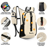 Seektop 15L Small Hiking Backpack for Women Men, Lightweight Hiking Packable Daypack with Phone Pocket for Travel Camping (Beige, 15L)